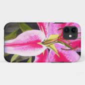 ホットピンクのユリ テネリフェ ポップアート 水彩花 Case-Mate iPhoneケース (裏面(横))