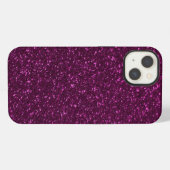 ホットピンクのラメ効果 iPhoneケース (裏面横)