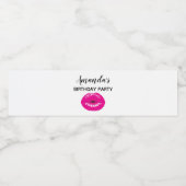 ホットピンクのリップグロスイラスト ペットボトルラベル (シングルラベル)