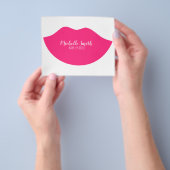 ホットピンクのリップデザインメイクアーティスト チラシ (手)