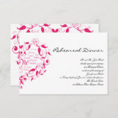 ホットピンクのリハーサルでどんな言語でも愛結婚する 招待状 (正面/裏面)