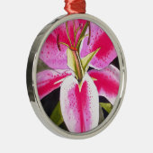 ホットピンクのリリーポップ・アートのテネリフェのアートウォーターの花 メタルオーナメント (右)
