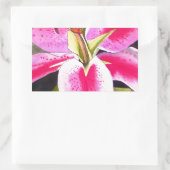 ホットピンクのリリーポップ・アートのテネリフェのアートウォーターの花 長方形シール (バッグ)