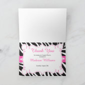 ホットピンクの下着パーティー感謝祭 サンキューカード (内部)