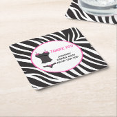 ホットピンクの下着パーティー感謝祭 スクエアペーパーコースター (アングル)