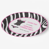 ホットピンクの下着パーティー感謝祭 ペーパープレート (アングル)