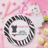 ホットピンクの下着パーティー感謝祭 ペーパープレート (パーティー)