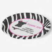 ホットピンクの下着パーティー感謝祭 ペーパープレート (アングル)