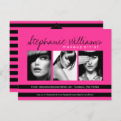 ホットピンクの口紅の滑らかなメイクアップアーティスティックコンプカード ポストカード (正面/裏面)