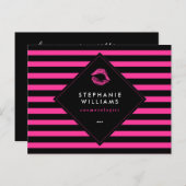 ホットピンクの口紅をアーティストリーカードにする ポストカード (正面/裏面)