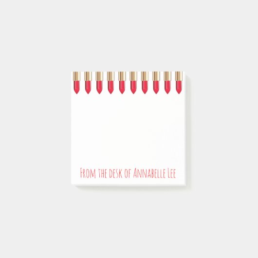 ホットピンクの口紅 ポストイット (正面)