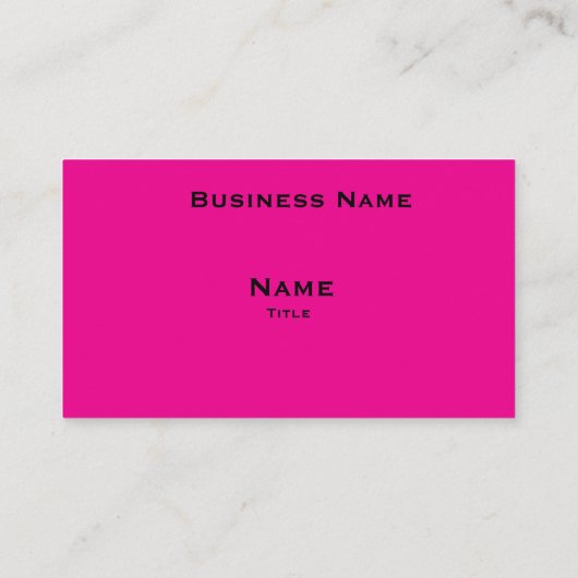 ホットピンクの名刺 名刺 (裏面)