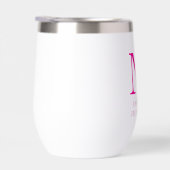 ホットピンクの名前とモノグラム (右面)