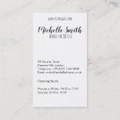 ホットピンクの唇のデザイン メイクアップアーティスト 名刺 (裏面)