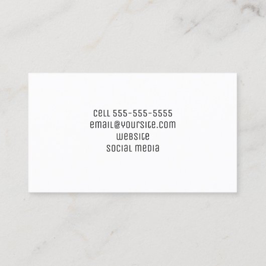 ホットピンクの唇のパターンメイクアップアーティスト 名刺 (裏面)