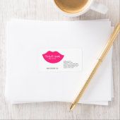 ホットピンクの唇デザインメイクアップアーティスト ラベル (インサイチュ)