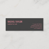 ホットピンクの唇 | 木炭メーキャップ名刺 スキニー名刺 (裏面)