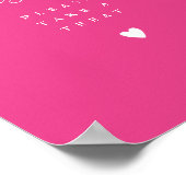 ホットピンクの愛は甘いトリートの好意のサインを取る ポスター (角)