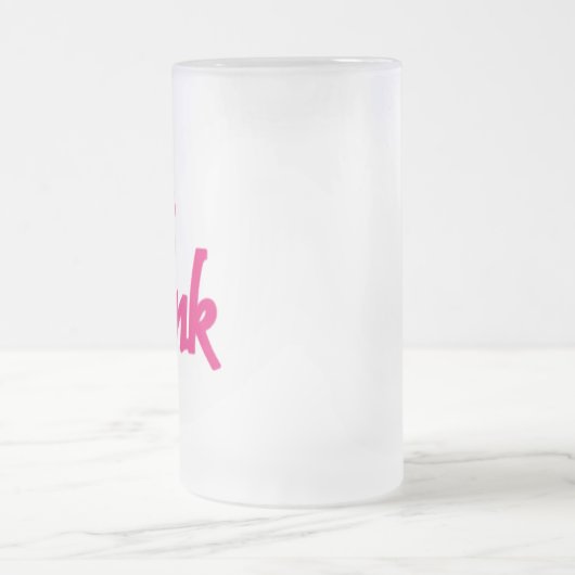 ホットピンクの曇りマグカップ フロストグラスビールジョッキ (中央)