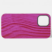ホットピンクの木目 iPhoneケース (裏面横)