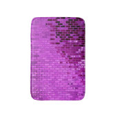 ホットピンクの水の色をテーマにガーリーした バスマット (正面縦)