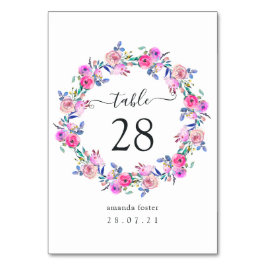 ホットピンクの水カラーフローラ テーブルナンバー