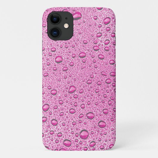 ホットピンクの水滴 Case-Mate iPhoneケース (裏面)