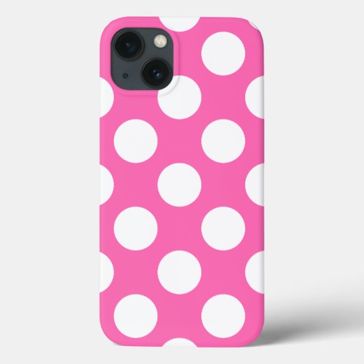 ホットピンクの水玉 Case-Mate iPhoneケース (裏面)
