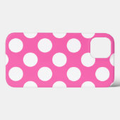 ホットピンクの水玉 Case-Mate iPhoneケース (裏面 (横))