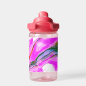ホットピンクの水色 ウォーターボトル (背面)