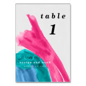 ホットピンクの水色 テーブルナンバー (正面)