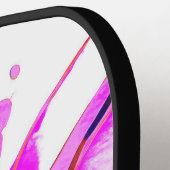 ホットピンクの水色 ピックルボールラケット (左詳細)