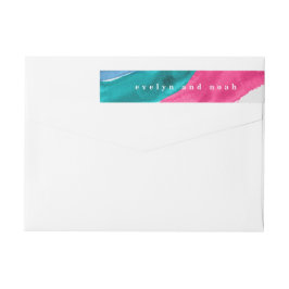 ホットピンクの水色 ラップアラウンドラベル