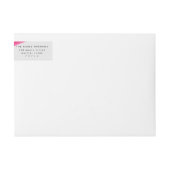 ホットピンクの水色 ラップアラウンドラベル (正面)