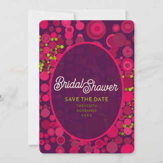 ホットピンクの泡のガールズパーティーナイト 招待状