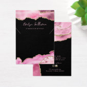 ホットピンクの瑪瑙ネックレス表示カード (デスク)