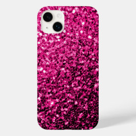 ホットピンクの疑似ラメスパークル Case-Mate iPhone 14 PLUSケース