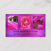 ホットピンクの目を引くQRフォト名刺 名刺 (正面)