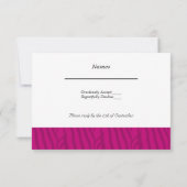 ホットピンクの結婚式RSVP 出欠カード (裏面)