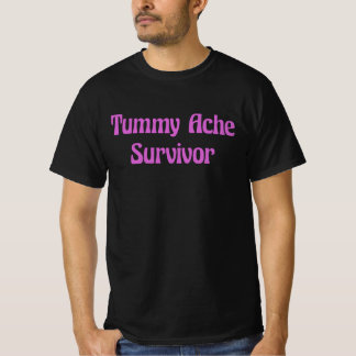 ホットピンクの腹痛サバイバー面白い名言 Tシャツ