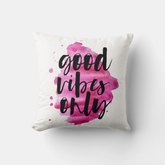 ホットピンクの良いvivibesのみブラシスクリプト クッション (正面)