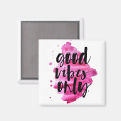 ホットピンクの良いvivibesのみブラシスクリプト マグネット (正面/裏面)