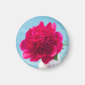 ホットピンクの芍薬 マグネット (正面)