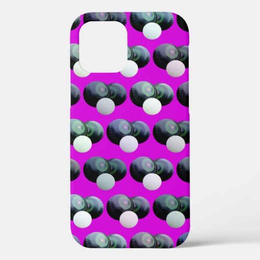 ホットピンクの芝生のボウルのパターン、 Case-Mate iPhoneケース (裏面)