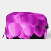 ホットピンクの花の花びらを黒に ドップキット (裏面)