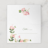 ホットピンクの花の蝶結婚類 プレイスカード (外部開封)