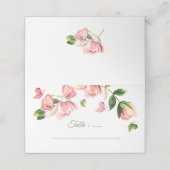 ホットピンクの花の蝶結婚類 プレイスカード (外部開封)