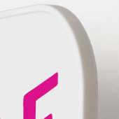 ホットピンクの花嫁部隊  ブライダルシャワーのMrsになる ピックルボールラケット (左詳細)