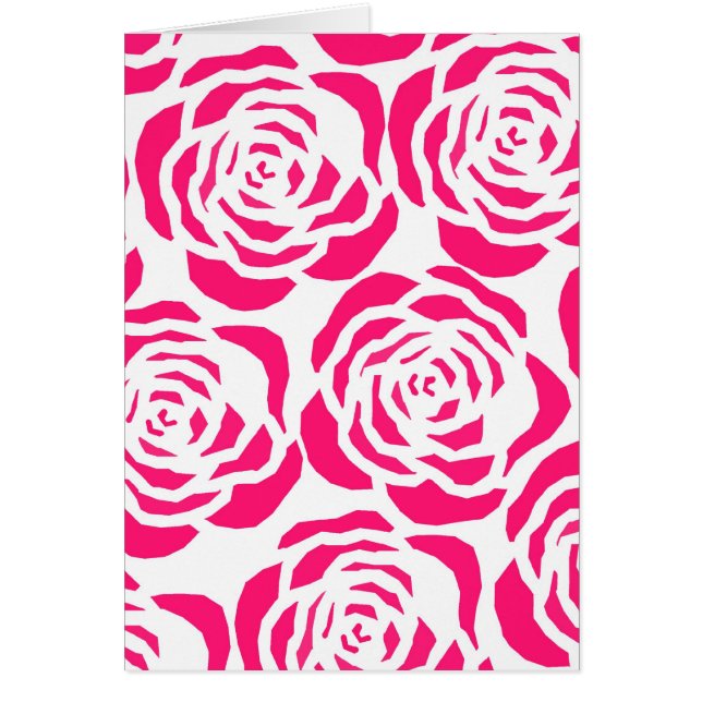 ホットピンクの花輪郭 (正面)