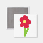 ホットピンクの花2 マグネット (正面/裏面)